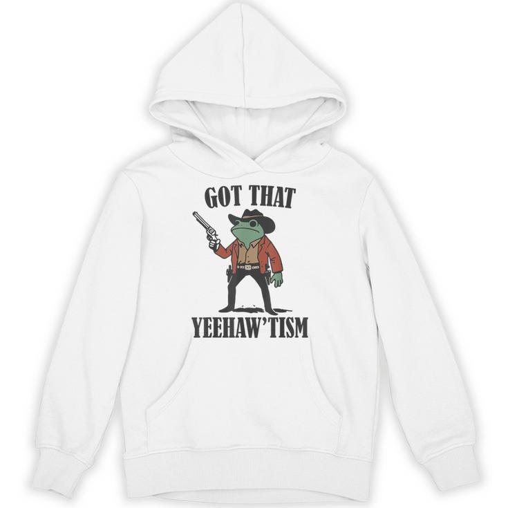 Country Cowboy Rodeo Western Frog Got That Yeehaw'tism Hoodie