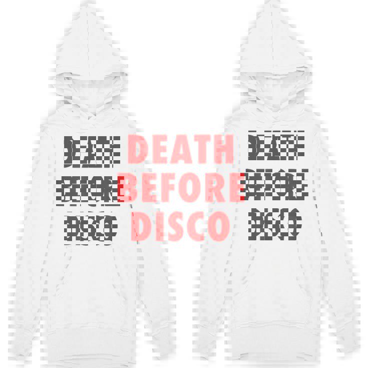 Death Before Disco Inspired メンズ レディース 80年代レトロ パーカー