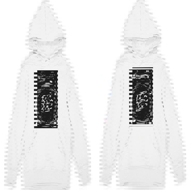 Dj ターンテーブル バトルレコードプレーヤー ディスク ジョッキー ミュージックディスコ Hoodie