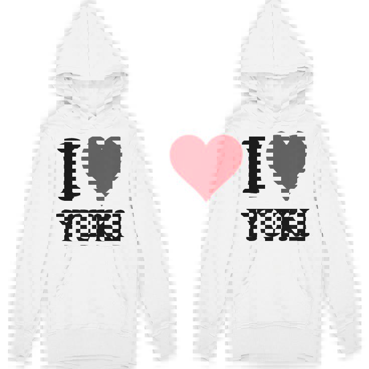 I Heart Yukiファーストネーム I Love パーソナライズ パーカー