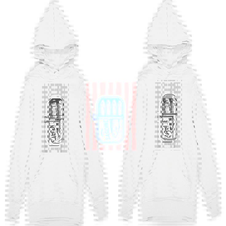 Les Sardines Fisherman Aesthetic Coastal Sardine Tinned Fish Hoodie