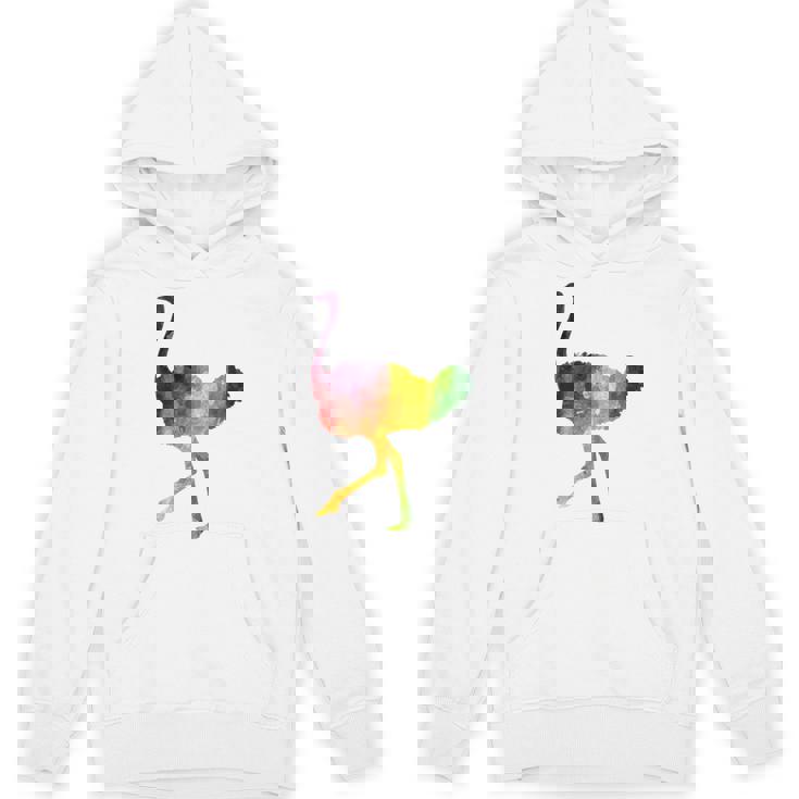 Ostrich African ダチョウ Animal Watercolor Graphic パーカー