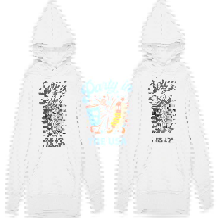Party In The Usa Hot Dog Lover Usa 4Th Of July Hoodie