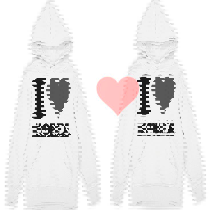 Red Heart I Love Korea パーカー