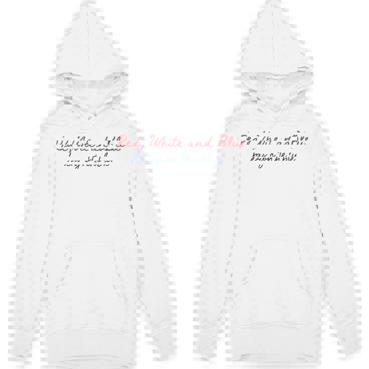 Red White And Blue Heavy On The Blue 4Th Of July Hoodie