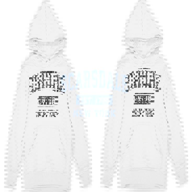 Scarsdale New York Ny ビンテージスポーツデザイン ネイビー パーカー