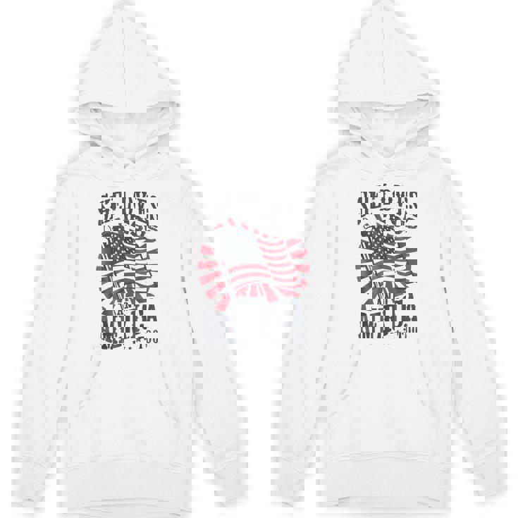 She Loves Jesus And America Too Usa Flag 4Th Of July Hoodie