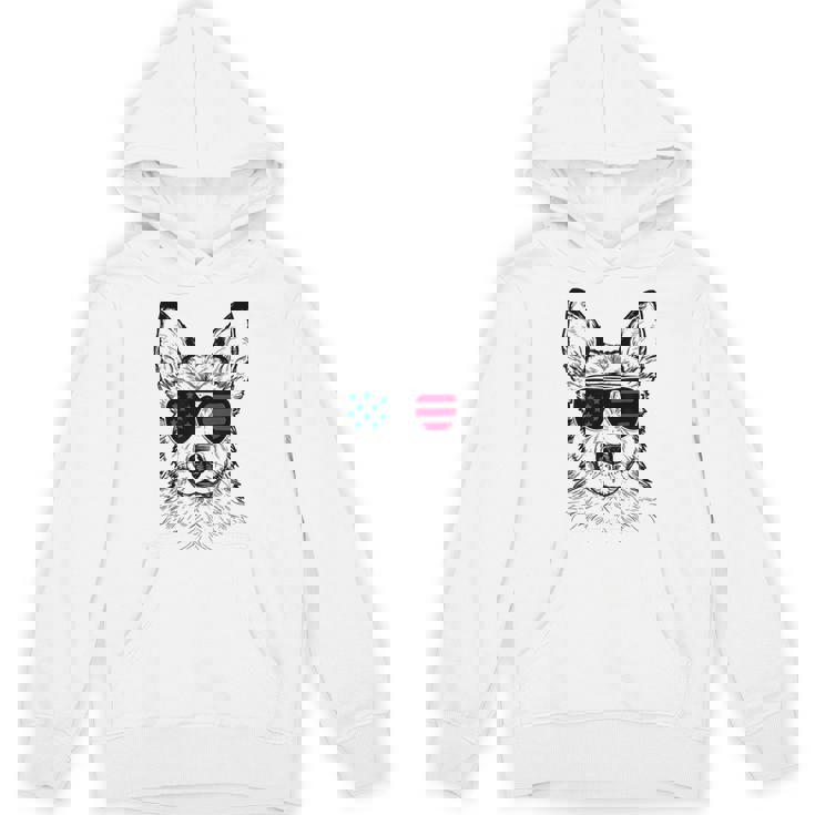 Shepsky Dog 7月4日 アメリカ国旗 パーカー