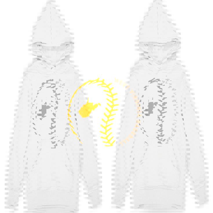 State Of West Virginia Baseball Wv Pride Baseball Threads Hoodie