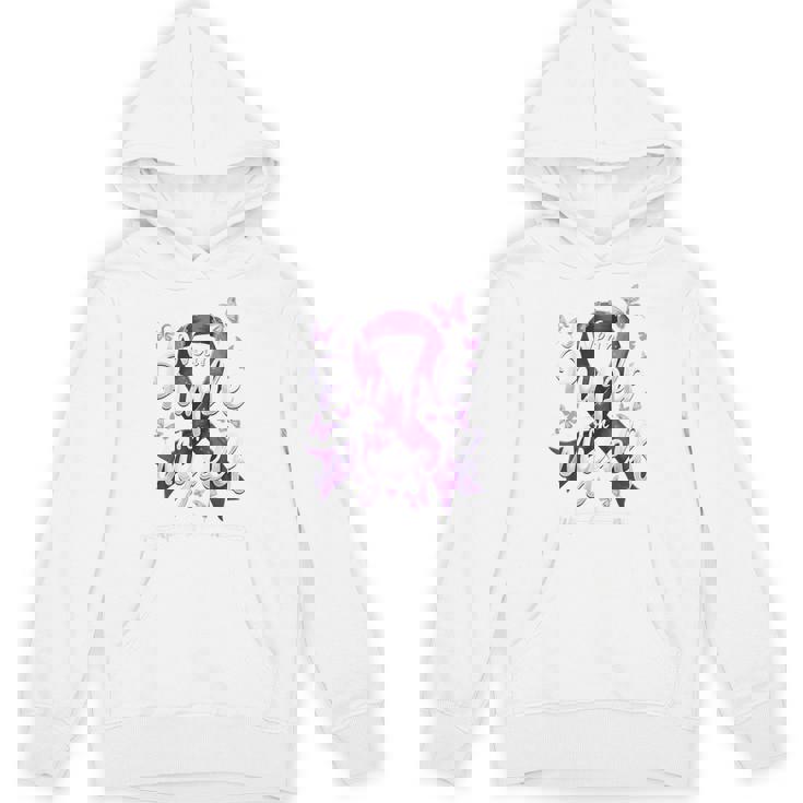 I Wear Purple For Myself Support Lupus Awareness Day Ribbon Hoodie