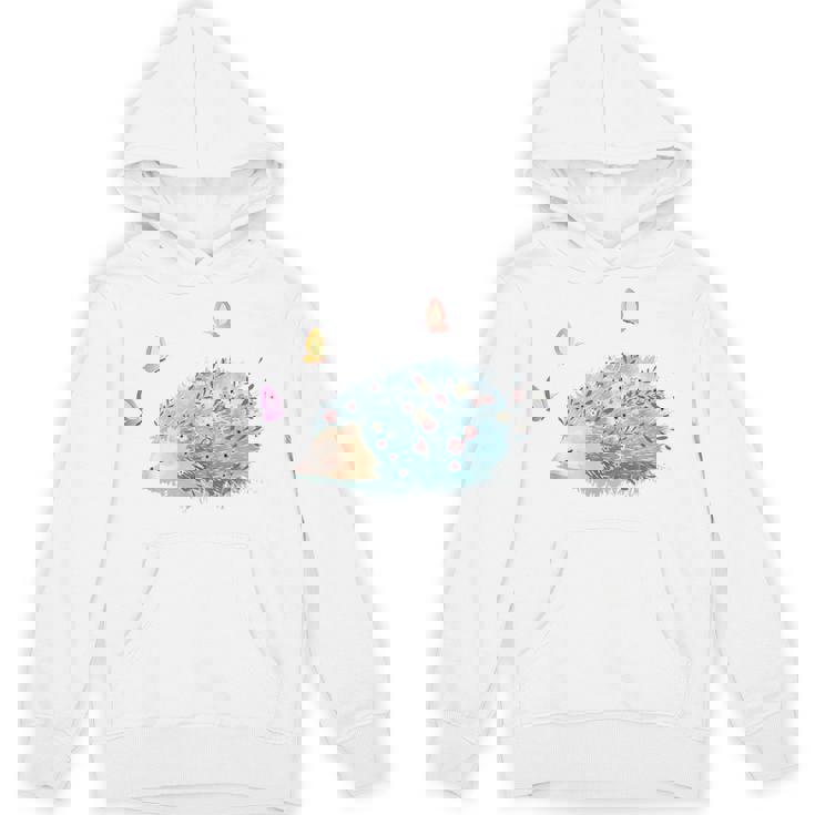 かわいいハリネズミ蝶 ティーンエイジガールギフト パーカー