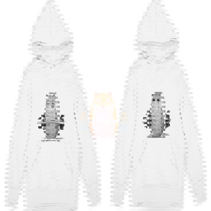 ウェイトリフティング 筋トレ バーベル やる気がないなら家に帰れ ジャンガリアンハムスター パーカー