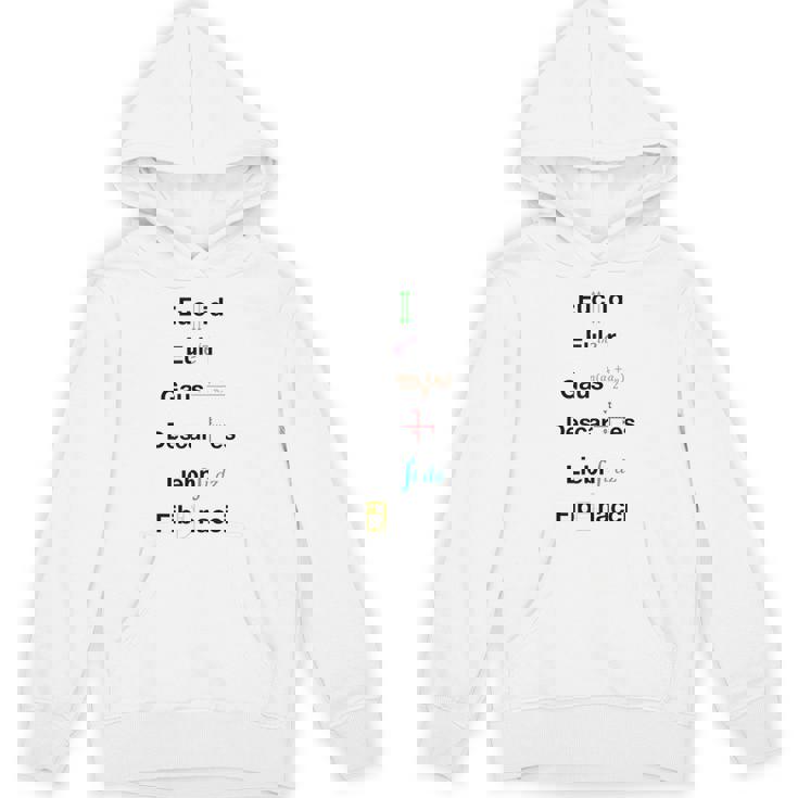 オタク数学ユークリッドオイラーガウスデカルトライプニッツフィボナッチ パーカー