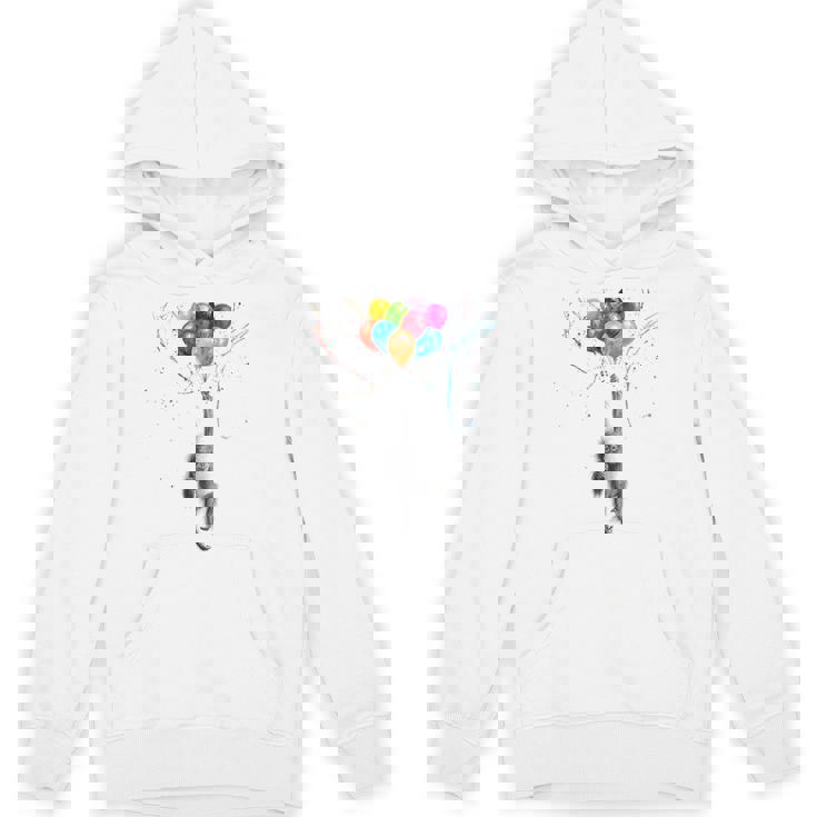 カラフルな顔 赤ちゃん オランウータン ハンギングバルーン グラフィック 猿 Hoodie