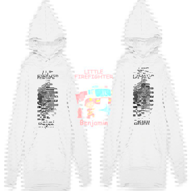 キッズ 消防署の消防車 小さな消防士ベンジャミン Hoodie