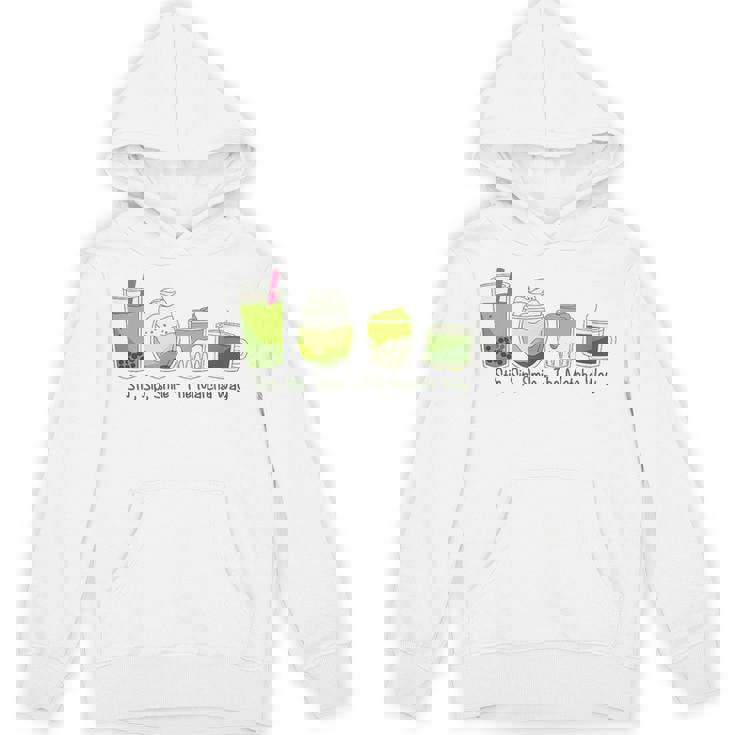 クリーミーダルゴナ抹茶ボバティー、スマイル、抹茶の方法 パーカー