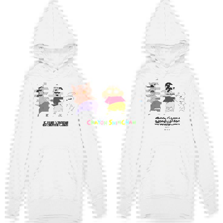 クレヨンしんちゃん 振り向き「ぶりぶり＆しんちゃん＆シロ」 Hoodie