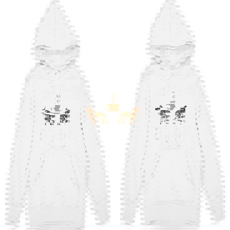 バックプリント コーヒーとジャーマン シェパード パーカー