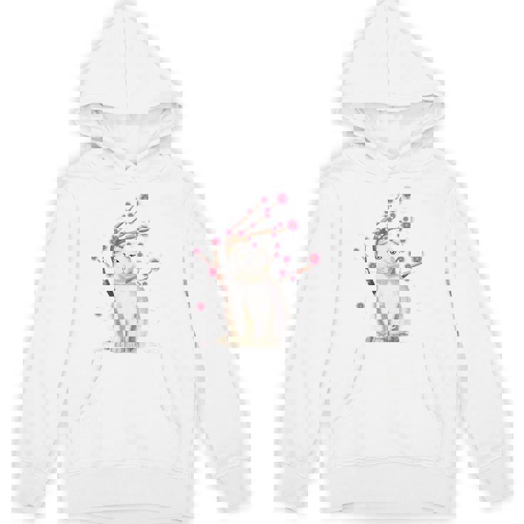 スコティッシュフォールド ネコ 桜の花 長袖tシャツ Hoodie