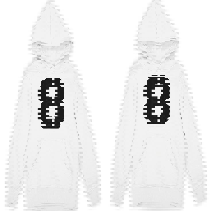 タイポグラフィ 太字 ステンシル 8番 数字 8 パーカー