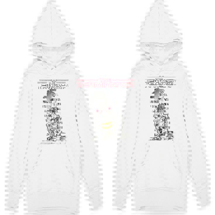 ターミネーターt-800ヘッドレトロサイボーグゲーマークラシックsf。 パーカー