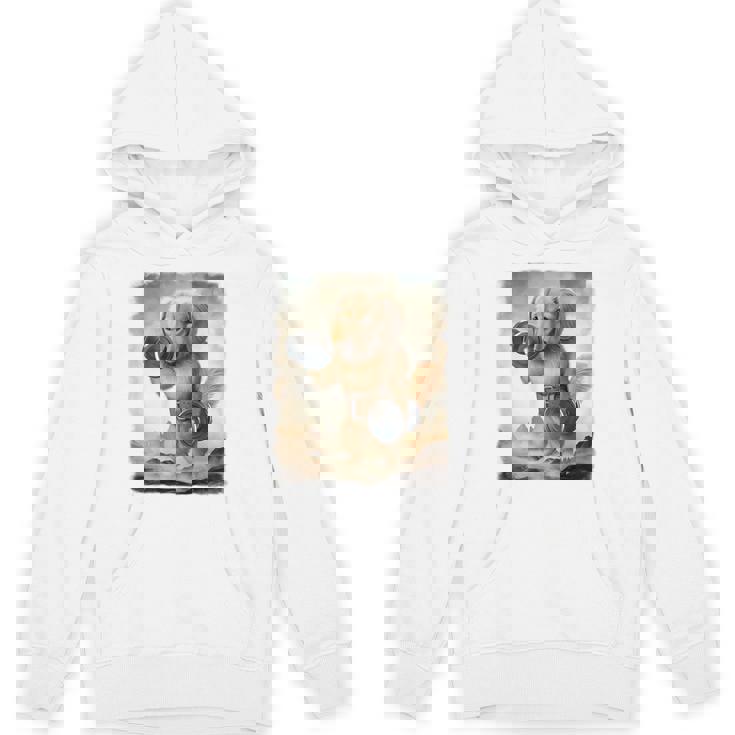 ダックスフンド 犬 筋トレ ウェイトリフティング ダンベル付き パーカー