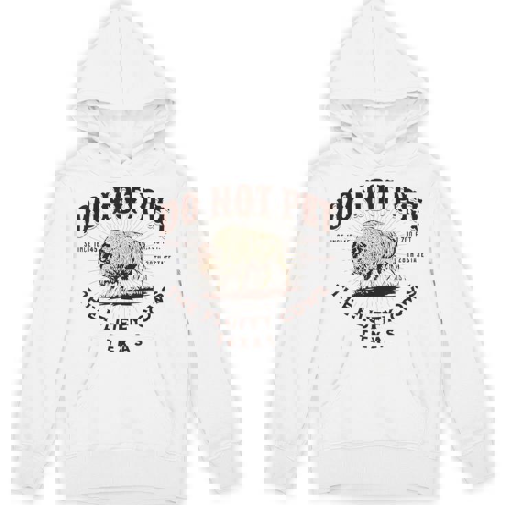 テキサス・ドント・ペット・ザ・フワッフィー・カウズ・ファニー・バイソン パーカー