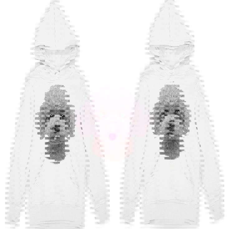 ホワイト トイプードル 犬 いぬ 顔 パーカー