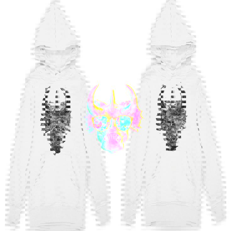 トリケラトプス 恐竜 グラフィック サングラス アートワーク トリケラトプス パーカー