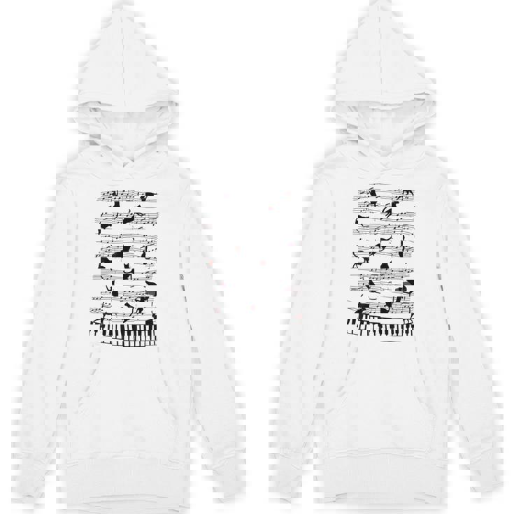 ノーティーキャット 音符付き 音楽 楽譜 おもしろ猫 ギフト パーカー