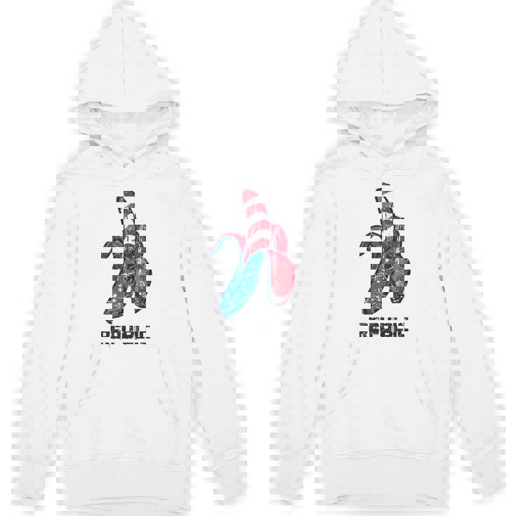 バナナ アメリカ国旗 パトリオット アメリカ パーティー ファニー フルーツ リパブリック パーカー