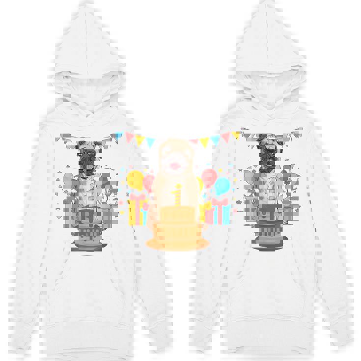 パグ 1歳 誕生日 お祝い ケーキ ペット 動物 犬 オーナー パグ パーカー