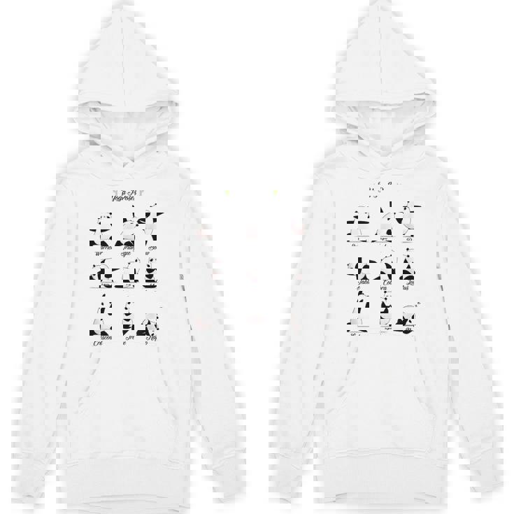パンダヨガポーズ、パンダは異なるヨガポジションを作ります。 Hoodie