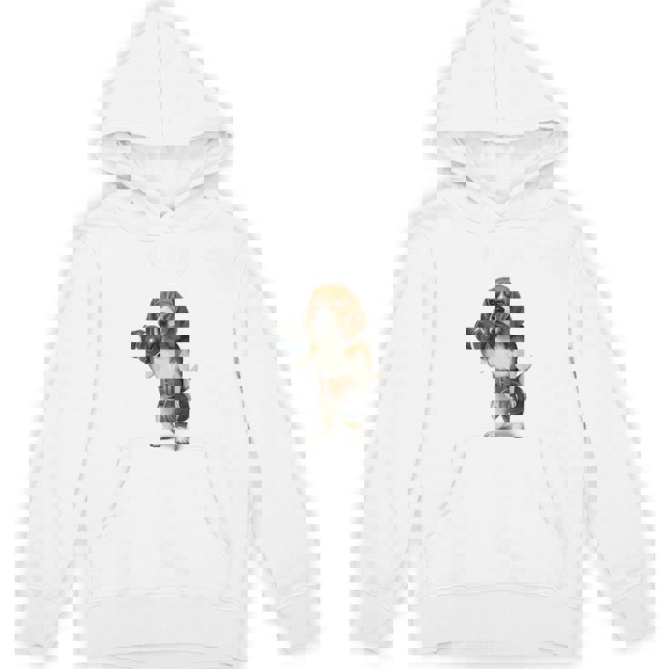 ビーグル 犬 ダンベル 筋トレ 筋肉 ワークアウト ジム パーカー