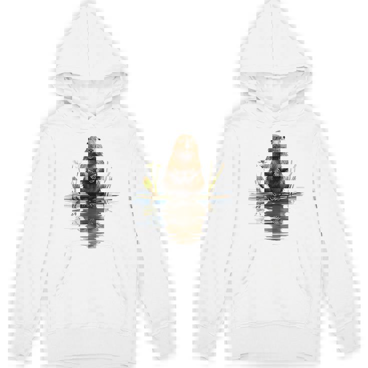 ビーバー 恋人 動物 アート イラスト グラフィック ビーバー パーカー