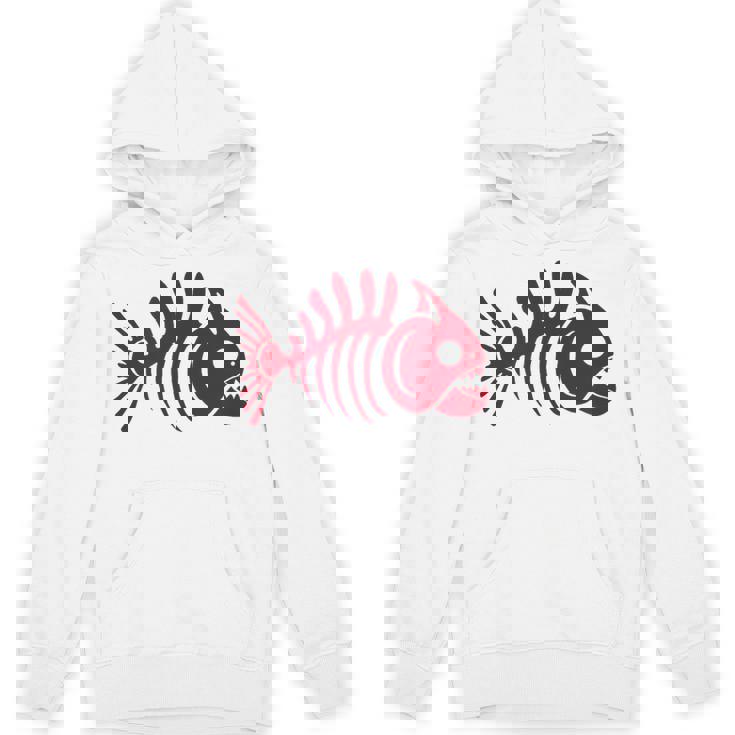 ピラニアスケルトン。魚の頭蓋骨と骨の様式化されたデザイン。 パーカー