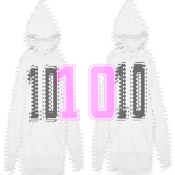 ピンク色背番号 10 チーム短大スポーツピンク色背番号付きユニフォーム パーカー