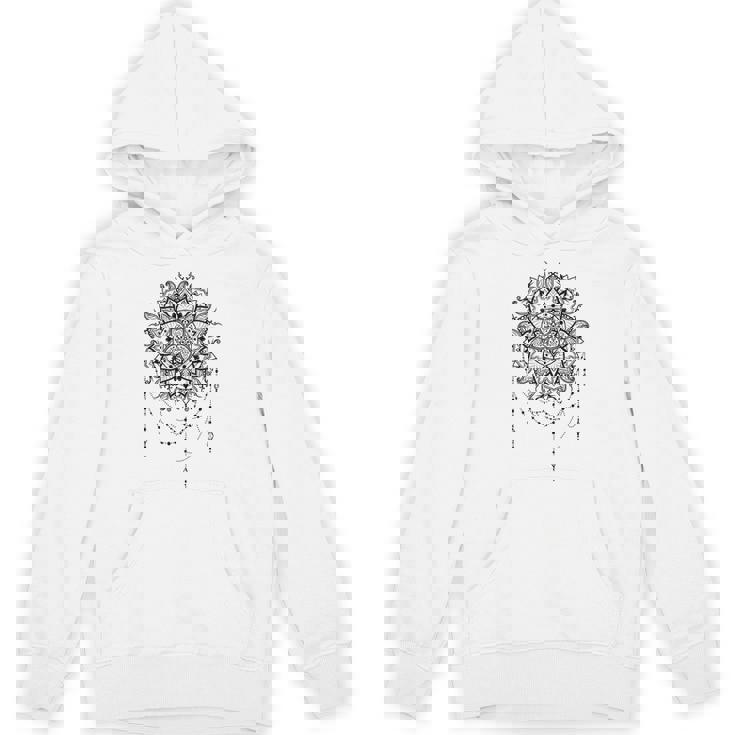 マンダラフラワー神聖幾何学フラクタルアート良い雰囲気 Hoodie