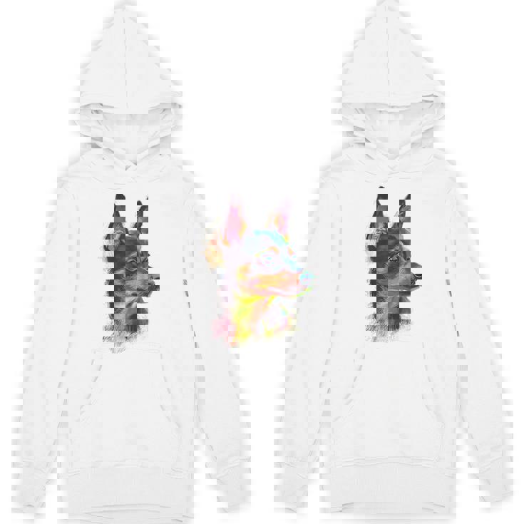 ミニチュア ピンシャー 犬 ペット アート カラフル ミニチュア ピンシャー パーカー