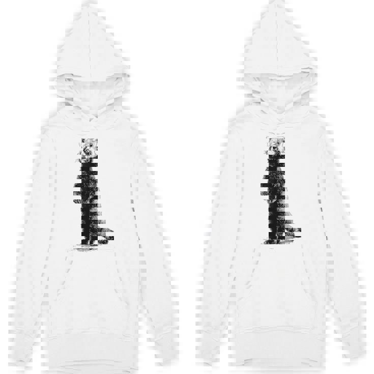 ミニマリストデザインのレッサーパンダ パーカー