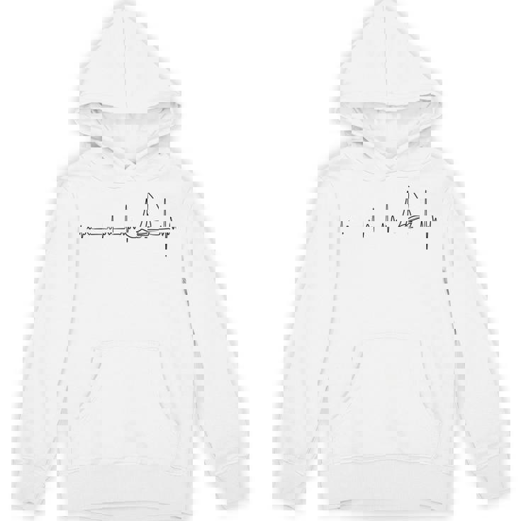 ヨットのハートビートグラフィック パーカー