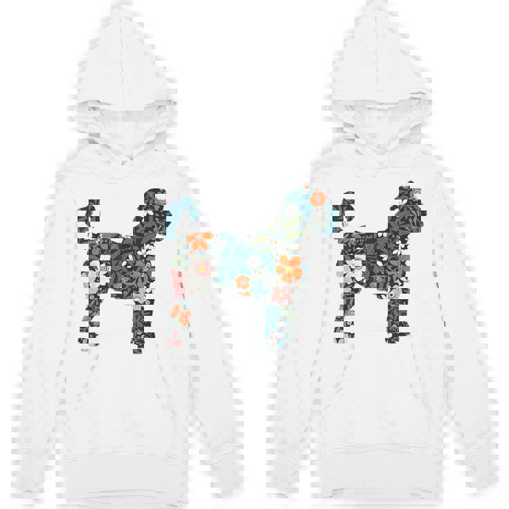 ラブラドゥードルやゴールデンドゥードルのママのためのフローラルドッグシルエット パーカー