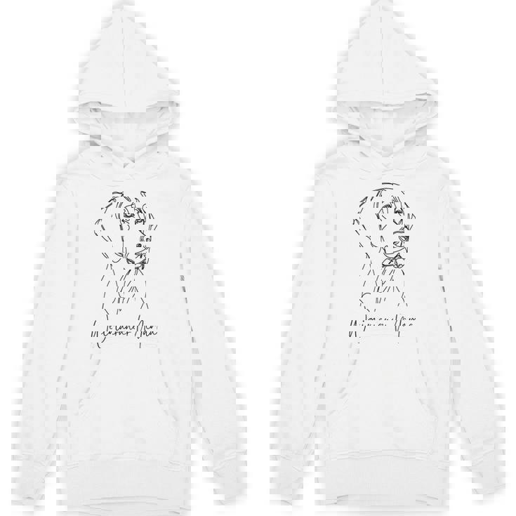 ワイマラナー ママ ワイマラナー ママ かわいい ラインアート 犬 アーティスティック パーカー