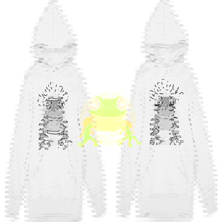 両生類の友達 恋人デザイン グリーンフロッグ Hoodie