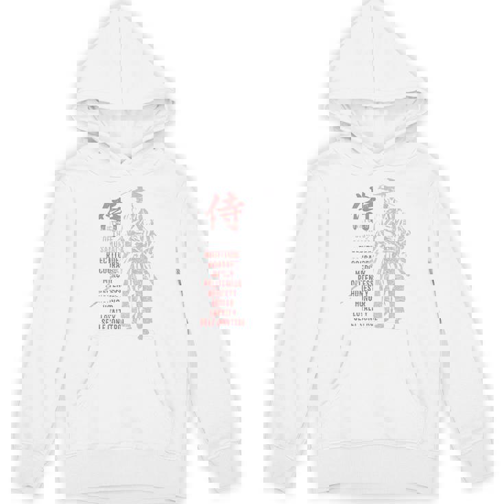 侍、日本の戦士の美徳-バックプリント パーカー