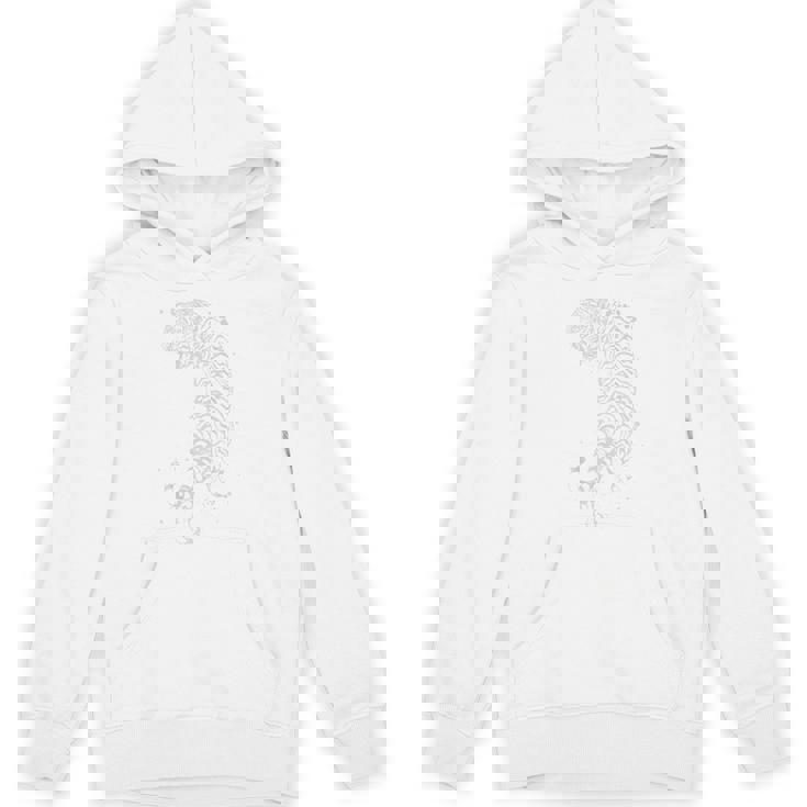 吠える虎 日本の浮世絵スタイル Hoodie