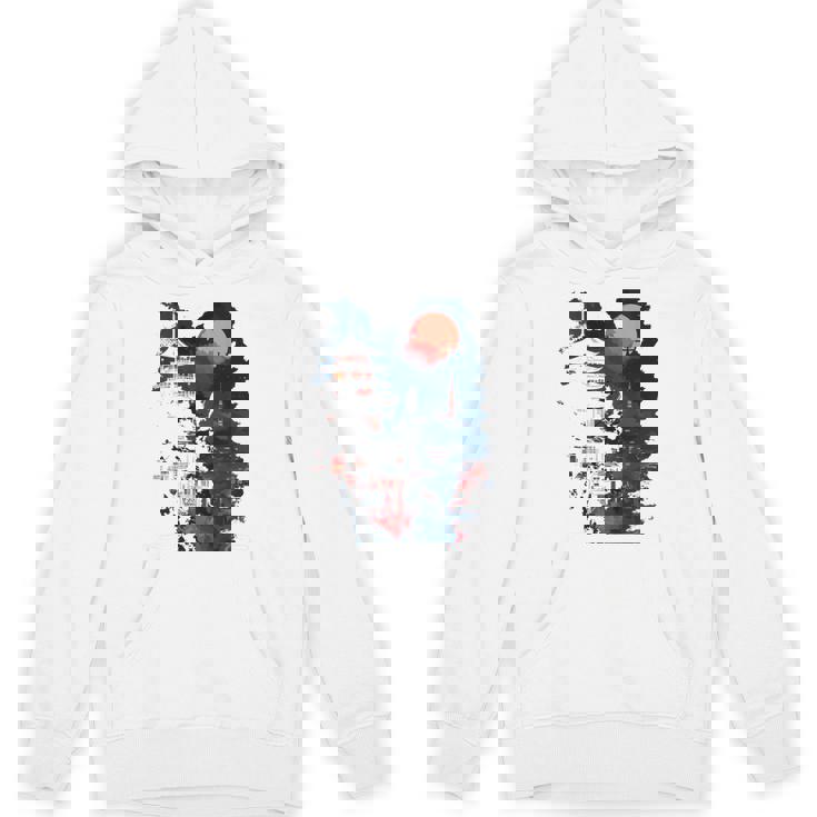 日本の忍者バックプリント。 パーカー