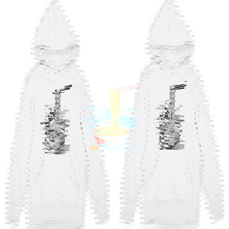 日本の麺スープ ラーメン 浮世絵 日本波 ヴィンテージ パーカー