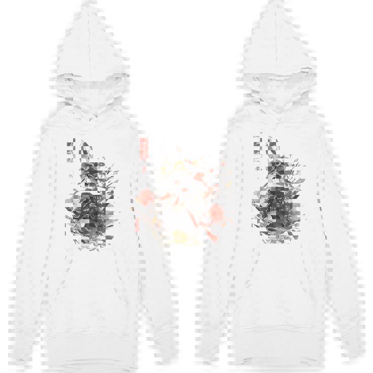 日本アート うさぎ 忍者 浮世絵 アニメスタイル サムライラビット Hoodie