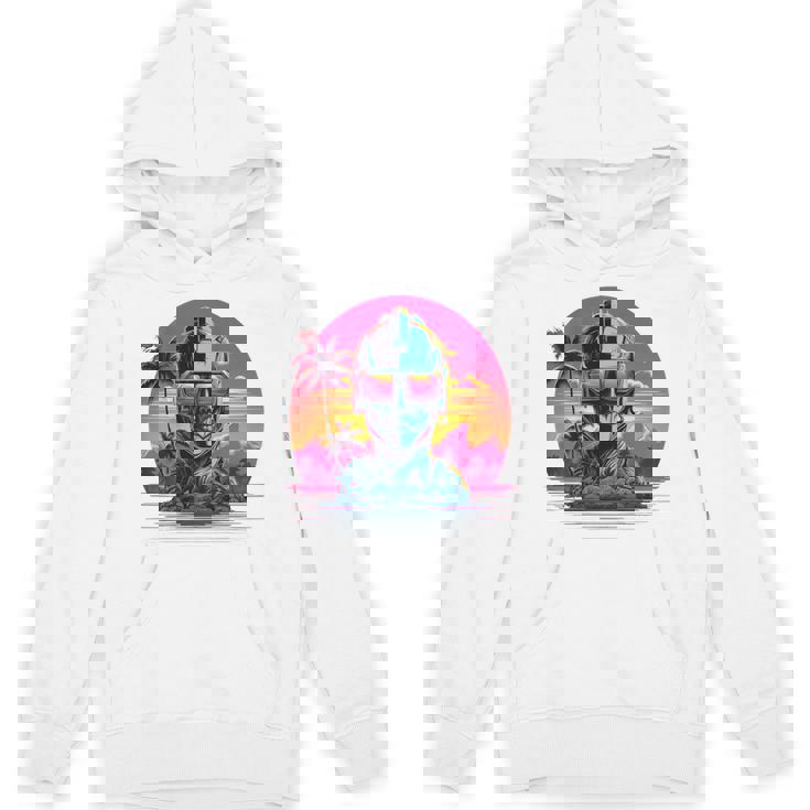 バックプリント 未来派 レトロ ヴェイパーウェーブ サイバーパンク 彫刻 パーカー